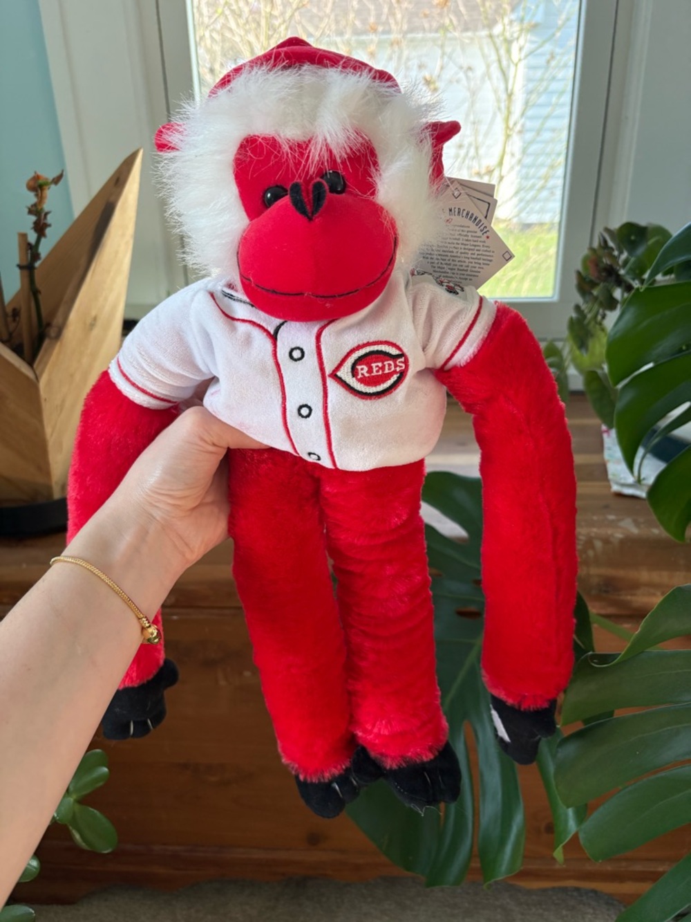Cincinnati Reds Rally Monkey Plush Forever Collectibles Jersey Monkey MLB
